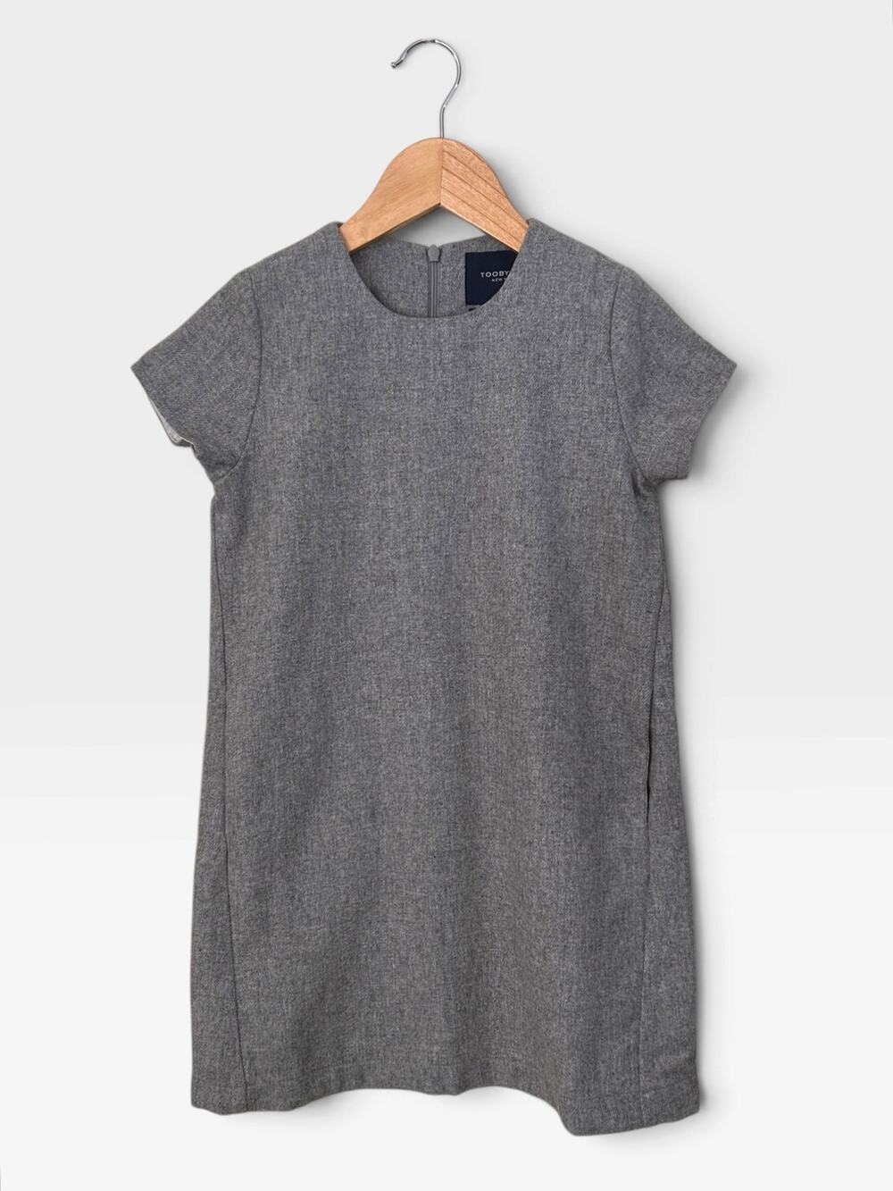 NWT Toobydoo Gray Wool Blend Shift Dress, Size 6